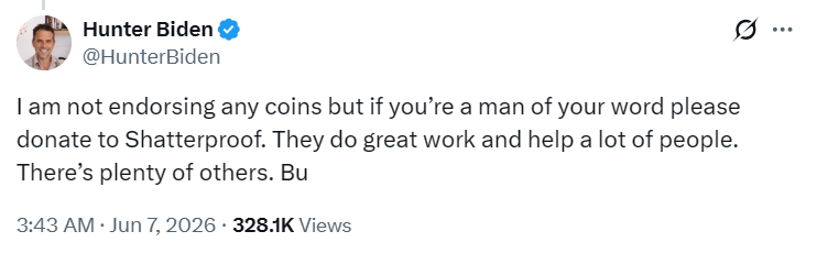 Hunter Biden asking for a coin